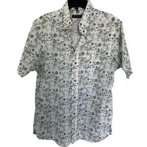 NWOT Daniel Cremieux Men’s Blue and Black Patterned Shirt